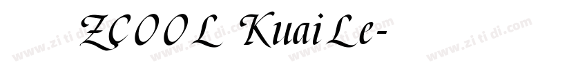站酷快乐体ZCOOL KuaiLe字体转换